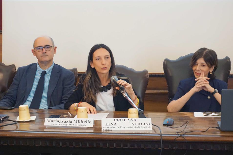 In foto da sinistra Salvatore Zappalà, Mariagrazia Militello e Lina Scalisi